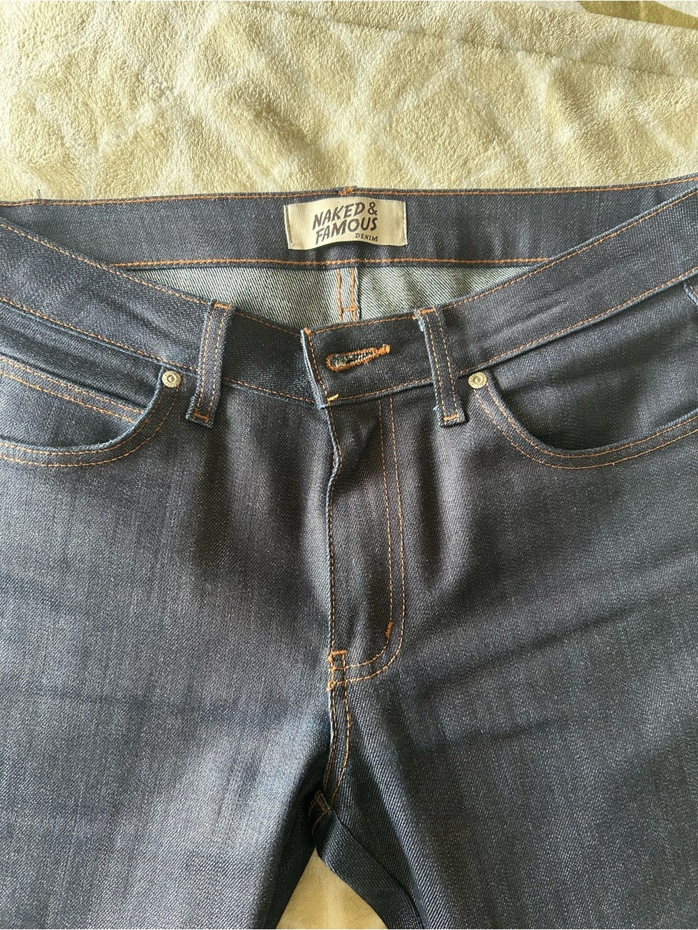 Naked & Famous Denim Slim Straight Dark Indigo Jeans
